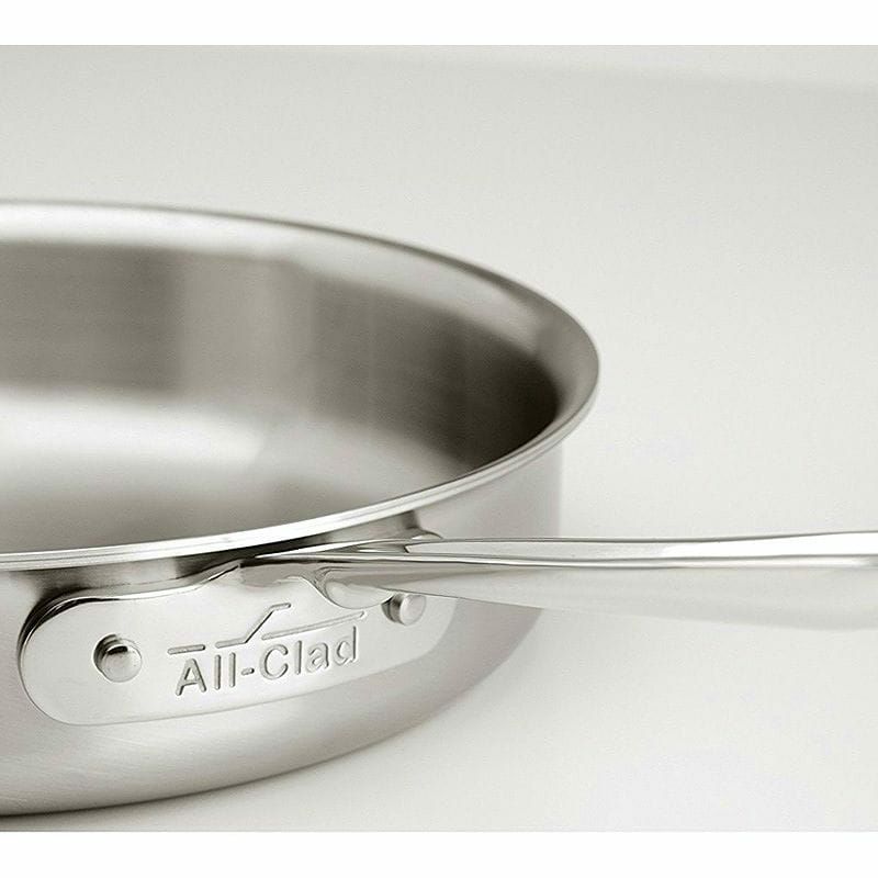 オールクラッドステンレスフライパン鍋7点セットAll-CladBD005707-RD5Brushed18/10StainlessSteel5-PlyBondedDishwasherSafeCookwareSet,7-Piece,Silver