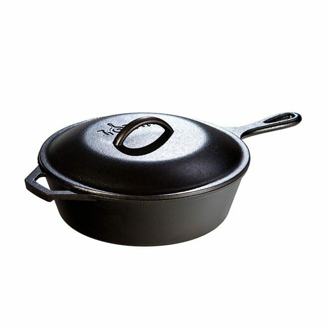 ロッジ直径26cmディープスキレットシーズニング済フライパンLodgeL8CF3CastIronCoveredChickenFryer,Pre-Seasoned,3-Quart,Black【RCP】