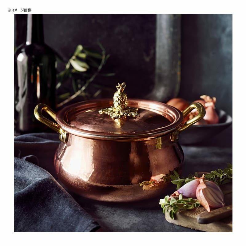 ウイリアムズ・ソノマ 限定モデル イタリア ルフォーニ 銅製 ストックポット 鍋 パイナップル williams-sonoma Ruffoni  Historia Copper Stock Pot with Pineapple Finial | アルファエスパス