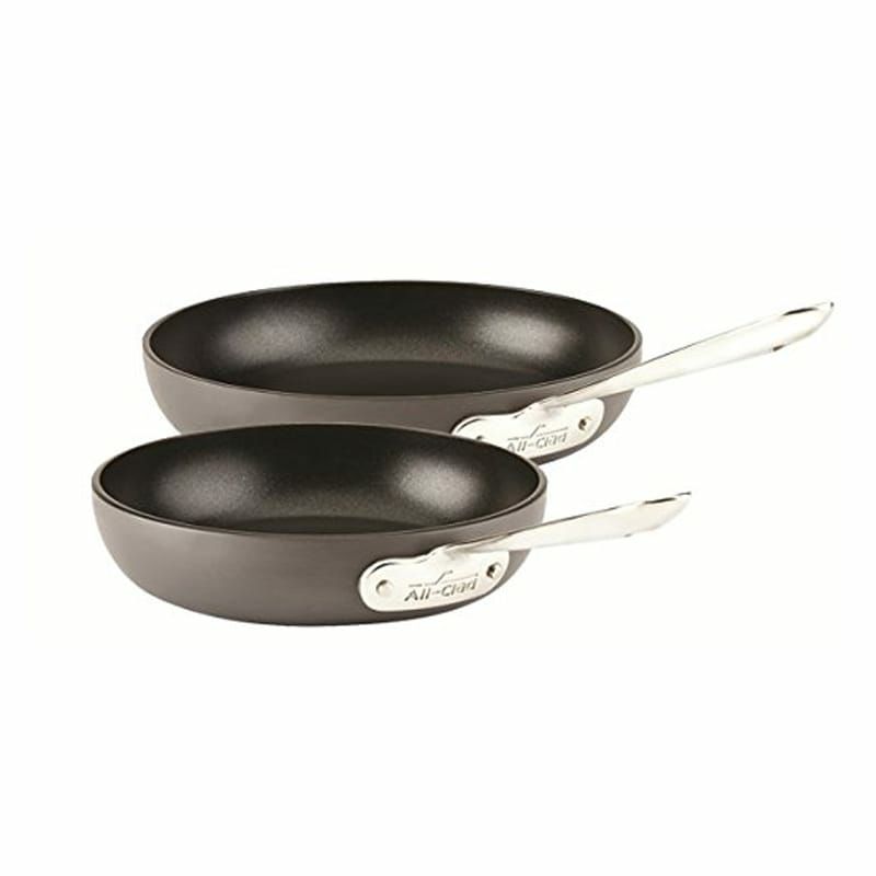 オールクラッドノンスティックフライパン20cm25cmセットIH対応All-CladNonstickFryingPans,CookwareSet,8InchPanand10InchPan,HardAnodized,Black