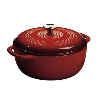 ロッジ ダッチオーブン 5.6L 両手鍋 エナメル ホーロー Lodge 6 Quart Enameled Cast Iron Dutch Oven.  Classic Red Enamel Dutch Oven with Self Basting Lid | アルファエスパス