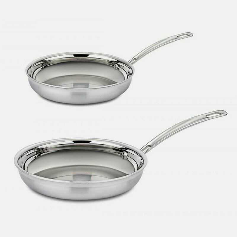 フライパンセット25cm30cmステンレスアルミコア3層クイジナートCuisinartMCP22-1012PKNMultiTriPlySkilletSet,2-Pack