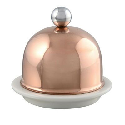 ムヴィエール モービル バターディッシュ 皿 9.1cm 銅 ムビエル モビエル モヴィエル フランス Mauviel 1830 426000 M'Mini Porcelain butter dish