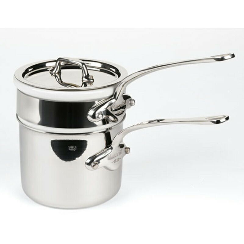 ベインマリーダブルボイラー14cm1.4Lステンレス5層IH対応ムビエルフランスMauviel5204.14M'cookBain-marie