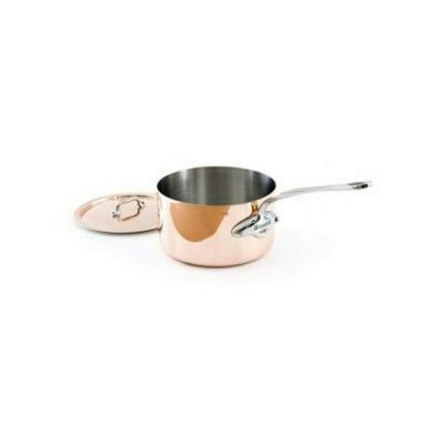 ムヴィエール モービル ソースパン 片手鍋 フタ付 14cm 1.1L 銅 1.5mm厚 2層 持ち手ステンレス ムビエル モビエル モヴィエル フランス Mauviel 1830 M'HERITAGE 611015 M150S Saucepan with lid