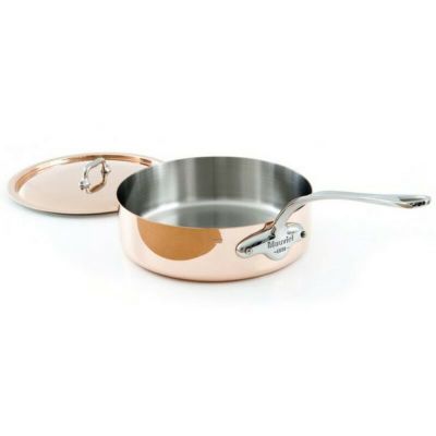 ムヴィエール モービル ソテーパン フタ付 24cm 3.1L 銅 1.5mm厚 2層 持ち手ステンレス ムビエル モビエル モヴィエル フランス Mauviel 1830 M'HERITAGE 611125 M150S Saute pan with lid