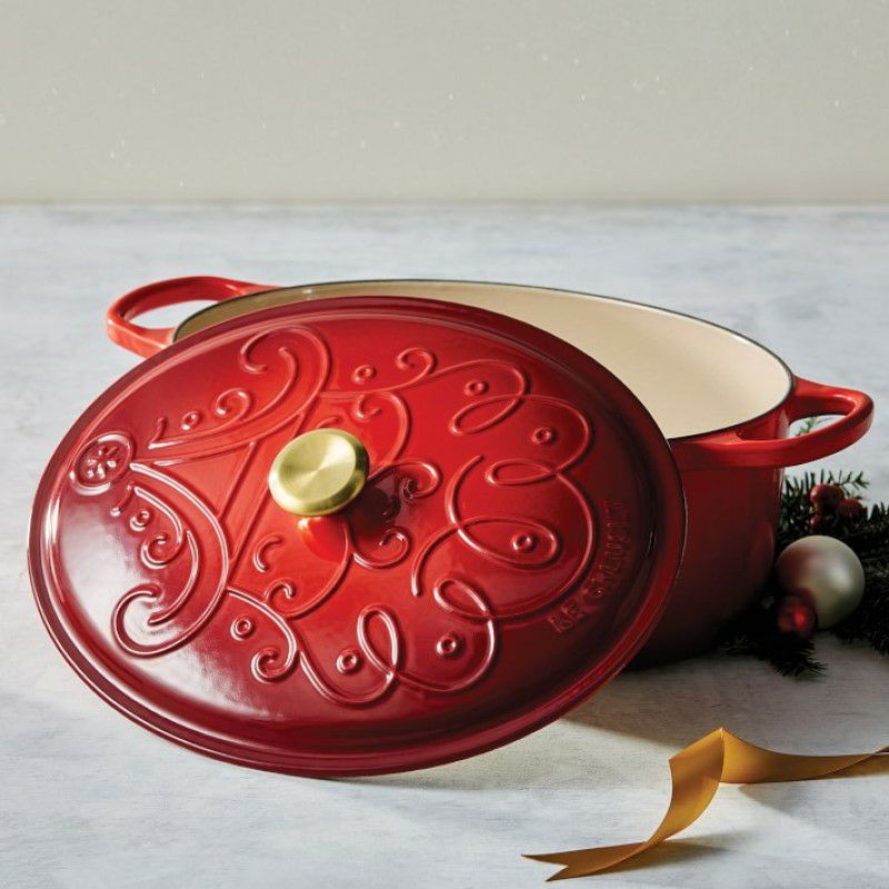 LE CREUSET エナメル鋳鉄 両手鍋 新品 LE CREUSET 両手鍋 エナメル加工