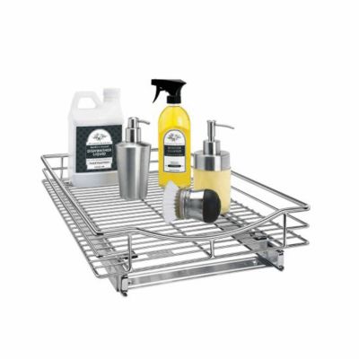 シンク下快適収納 流し下 クロムキャビネット 引き出し Lynk Professional-Inch Roll-Out Chrome Cabinet Drawer 約36×46×10cm