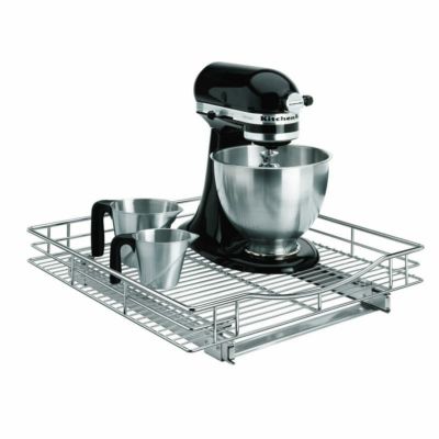 シンク下快適収納 流し下 クロムキャビネット 引き出し Lynk Professional-Inch Roll-Out Chrome Cabinet Drawer 約51×53×10cm