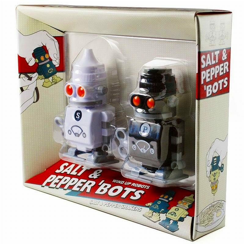 【送料無料】塩とコショウロボットSUCKUKSaltandPepperRobotShakers