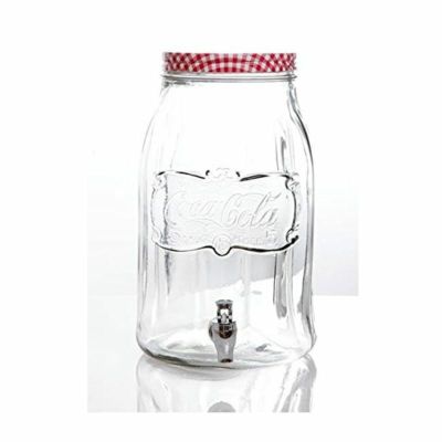 ドリンクサーバー コカコーラ クラシック ガラス ドリンクディスペンサー 7.5L レストラン カフェ ホテル Coca-Cola Country  Classic Glass Beverage Dispenser with Lid, 2 gallon, Clear | アルファエスパス