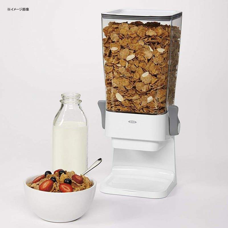 OXOオクソシリアルディスペンサー2個セットOXOGoodGripsCountertopCerealDispenser,Clear/White(Packof2)