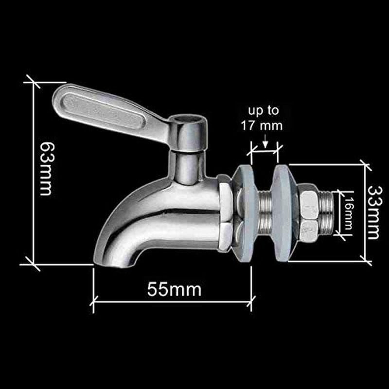 ドリンクディスペンサー用ステンレス蛇口ドリンクサーバービバレッジディスペンサーStainlessWorksSSS010StainlessSteelBeverageDispenserSpigot(Fits5/8inchopening)