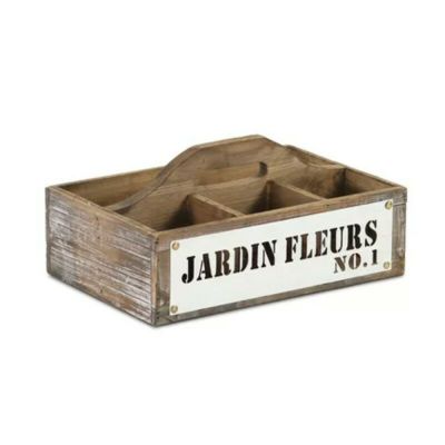 木製キャディー 仕切り6個 木箱 クレート アンティーク ビンテージ Gracie Oaks 6 Compartment Caddy Wood Crate GRCS2192