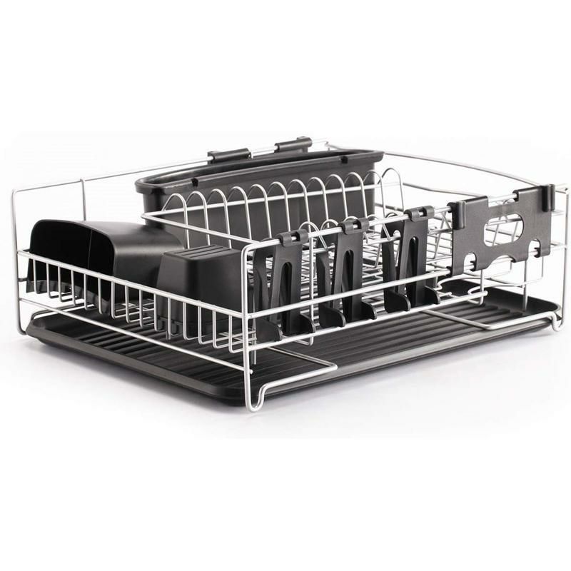 食器水切りディッシュラック2段ステンレスまな板ホルダーナイフコップキッチンPremiumRacksProfessionalDishRack-304StainlessSteel-FullyCustomizable-MicrofiberMatIncluded-ModernDesign