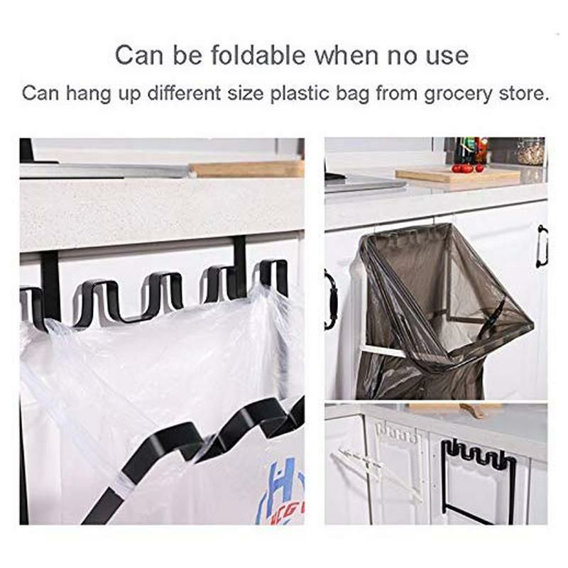 引っ掛けるゴミ袋ホルダーワイヤーラックステンレスキッチンDTStainlessHangingTrashGarbageBagHolderforKitchenCupboardFitforDifferentSizePlasticBag