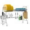食器水切り棚シンク上ディッシュラックステンレスまな板ホルダーフックキッチンOvertheSinkDishDryingRack,iSPECLELargePremium201StainlessSteelDishRackwithUtensilHolderHooksforKitchenCounter