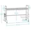 食器水切り棚シンク上ディッシュラックステンレスまな板ホルダーフックキッチンOvertheSinkDishDryingRack,iSPECLELargePremium201StainlessSteelDishRackwithUtensilHolderHooksforKitchenCounter