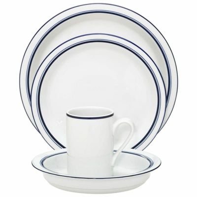 皿 おしゃれ 北欧 ダンスク 食器 4点セット クリスチャンハウン ブルーライン Dansk Christianshavn Blue 4-Piece Place Setting, Service for 1