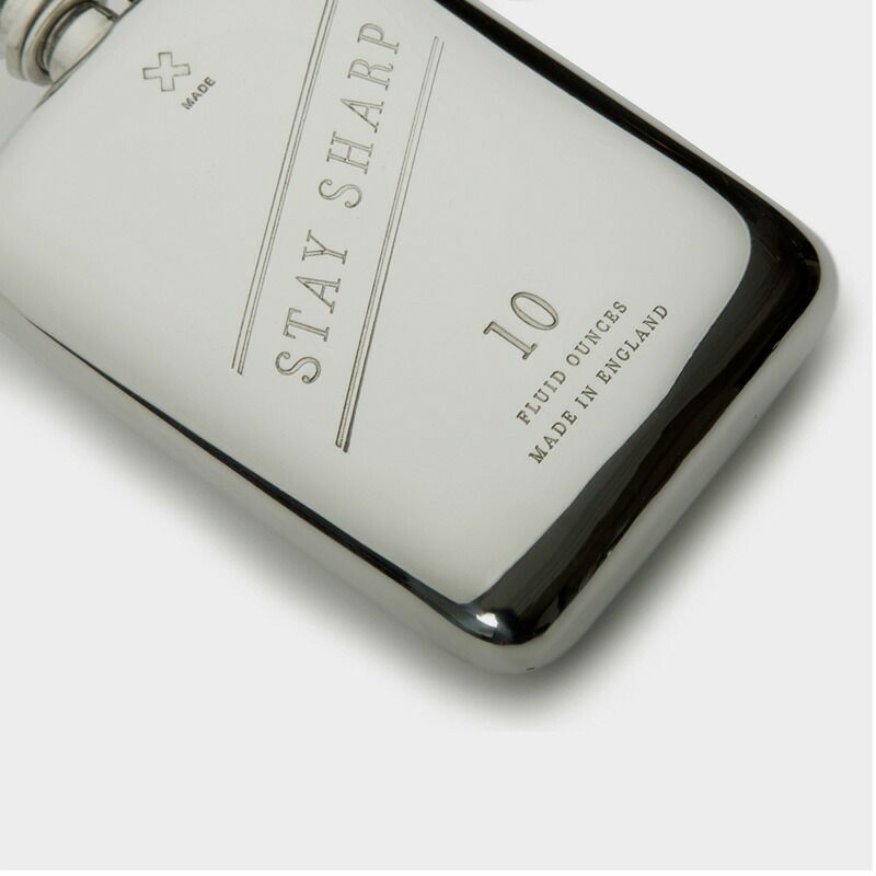 スキットル300mlイギリス製ウィスキーボトル水筒ステンレスケース付BestMade10oz.Flask