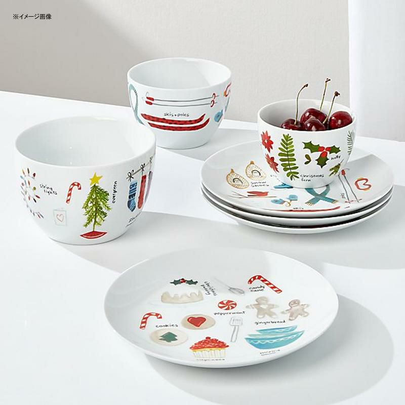 ボウル3個セット食器磁器ウィンターコラージュクリスマス冬CrateandBarrelWinterCollageNestingBowls,Setof3