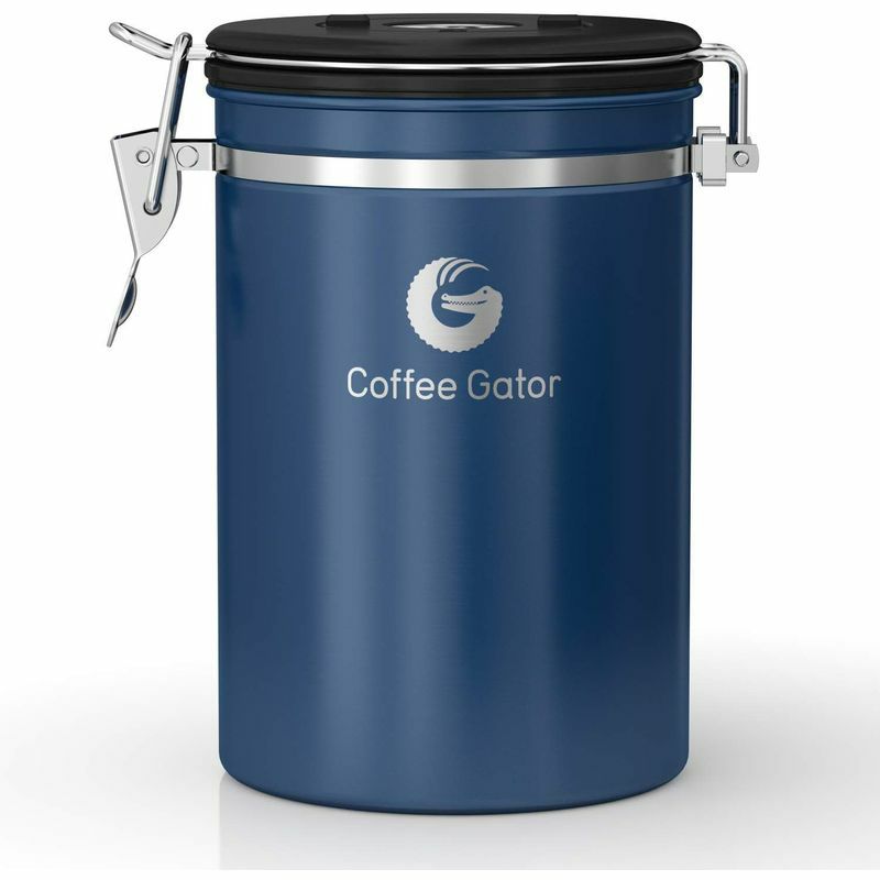 コーヒー用保存容器密閉容器コーヒー豆ステンレスCoffeeGatorStainlessSteelContainerCanisterwithco2ValveandScoop