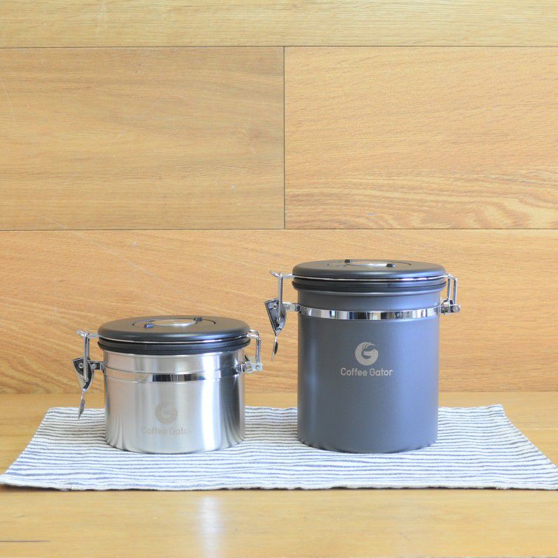 コーヒーゲーターキャニスターコーヒー用保存容器密閉容器コーヒー豆ステンレスCoffeeGatorStainlessSteelContainerCanisterwithco2ValveandScoop