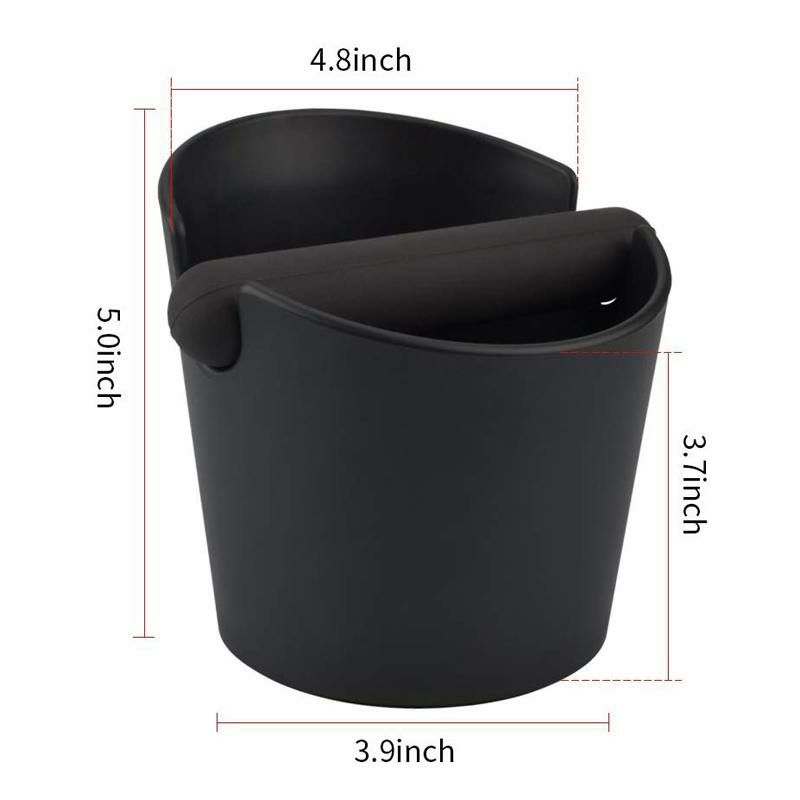 エスプレッソ用ノックボックスバリスタスタイルゴム製ノックバーコーヒーかすブラック黒HOMEEEspressoKnockBox4.8InchShock-AbsorbentDurableBaristaStyleKnockBoxWithRemovableKnockBarandNon-SlipBaseGift(Round)