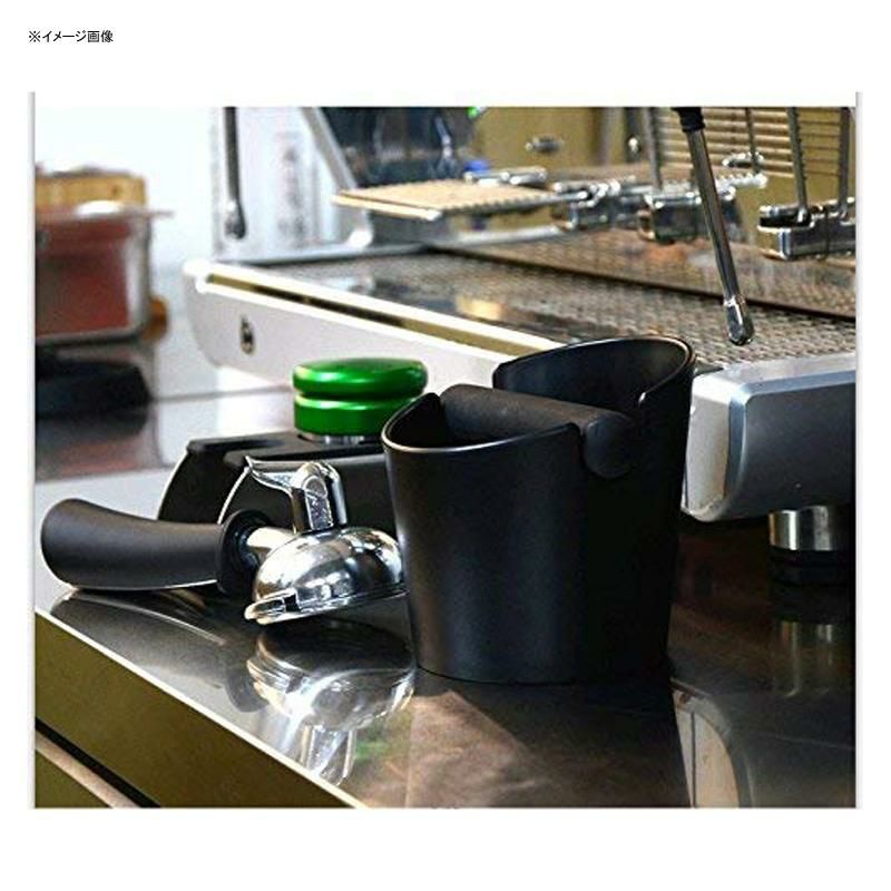 エスプレッソ用ノックボックスバリスタスタイルゴム製ノックバーコーヒーかすブラック黒HOMEEEspressoKnockBox4.8InchShock-AbsorbentDurableBaristaStyleKnockBoxWithRemovableKnockBarandNon-SlipBaseGift(Round)