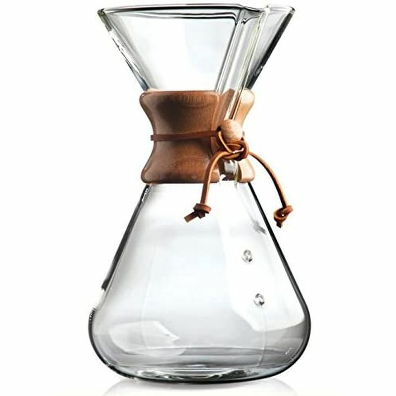 ケメックスガラス×ウッド木コーヒーメーカーChemexWoodCollarGlassCoffeeMaker