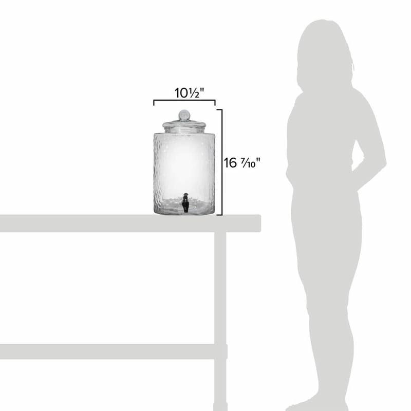 鎚目ガラスドリンクディスペンサー19LCore5GallonHammeredGlassBeverageDispenser553040088