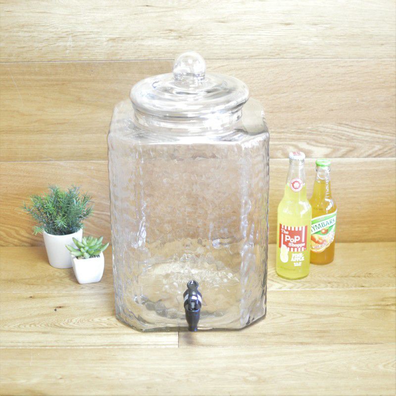 ドリンクサーバー鎚目ガラスドリンクディスペンサー19LレストランカフェホテルAcopa5GallonHammeredGlassBeverageDispenser553040088