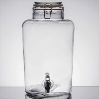 ドリンクサーバー ガラスドリンクディスペンサー 7.5L レストラン カフェ ホテル Acopa 2 Gallon Country Glass Beverage Dispenser 553210025