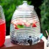 模様入ガラスドリンクディスペンサー9.1LCore2.4GallonGlassBeverageDispenser553040067