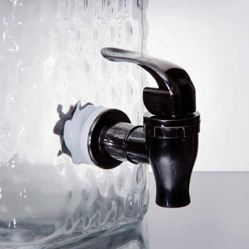 模様入ガラスドリンクディスペンサー3.8LCore1GallonGlassBeverageDispenser553100049