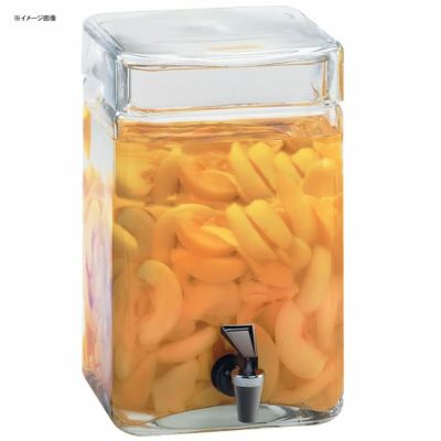 スクエア型ガラスドリンクディスペンサー7.5LCal-Mil1733-22GallonSquareGlassBeverageDispenser21117332