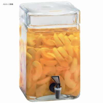 ドリンクサーバー スクエア型 ガラスドリンクディスペンサー 7.5L レストラン カフェ ホテル Cal-Mil 1733-2 2 Gallon Square Glass Beverage Dispenser 21117332