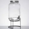 ジャー型ロゴ入ガラスドリンクディスペンサー7.5Lワイヤースタンド付2GallonStyleSetterMainStreetEmbossedGlassBeverageDispenserwithMetalStand494210260GBR