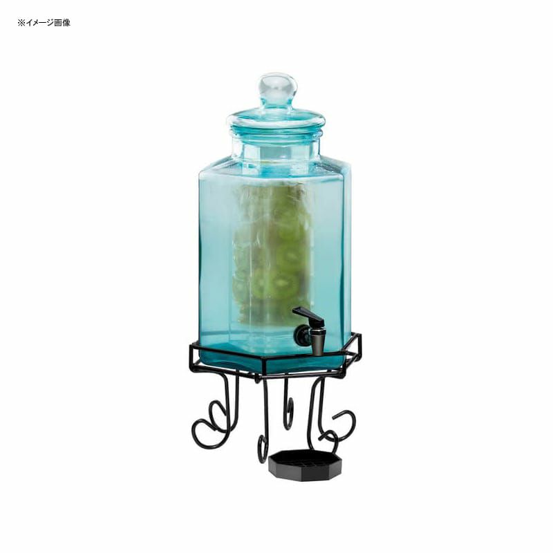 ブルーガラスドリンクディスペンサー7.5Lインフューザーワイヤースタンド付Cal-Mil1111INF2GallonGlassBeverageDispenserwithWireBaseandInfusionChamber2111111INF