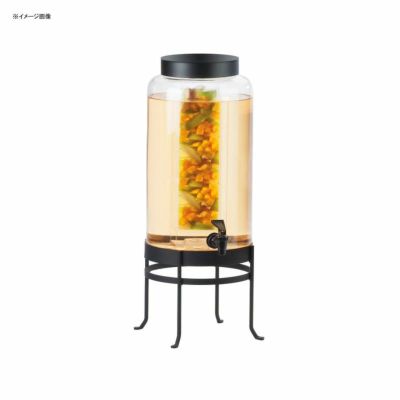 ドリンクサーバー ガラスドリンクディスペンサー 11L インフューザー ワイヤースタンド付 レストラン カフェ ホテル Cal-Mil 1580-3INF-13 3 Gallon Black Soho Glass Beverage Dispenser with Infusion Chamber 211