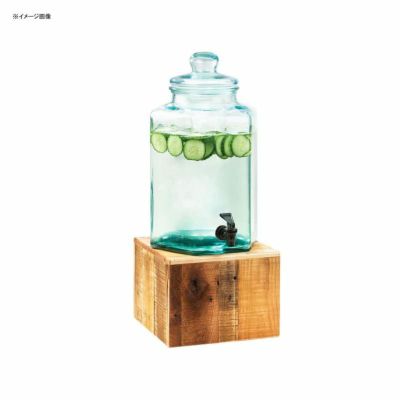 ドリンクサーバー ガラスドリンクディスペンサー 7.5L 木製スタンド付 レストラン カフェ ホテル Cal-Mil 3422-2 2 Gallon Vintage Glass Beverage Dispenser with Wooden Base 21134222