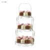 ディスプレイスタンド丸形3段プラスチックプレートワイヤーホワイトカフェレストランバイキングビュッフェWilton307-841GracefulTiersCakeDisplay143307841