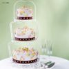 ディスプレイスタンド丸形3段プラスチックプレートワイヤーホワイトカフェレストランバイキングビュッフェWilton307-841GracefulTiersCakeDisplay143307841