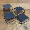 ディスプレイスタンドライザー角形4サイズセットメタルブラックカフェレストランバイキングビュッフェTablecraftBKR4SquareSetofFourRiserSet808BKR4