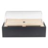 ディスプレイスタンド木製ウッドブレッドボードアクリルフタ付ケースカフェレストランバイキングビュッフェVollrathCubicBlackBreadDisplayTraywithClearLidandPlankedWoodCuttingBoard922CBSLATCVR