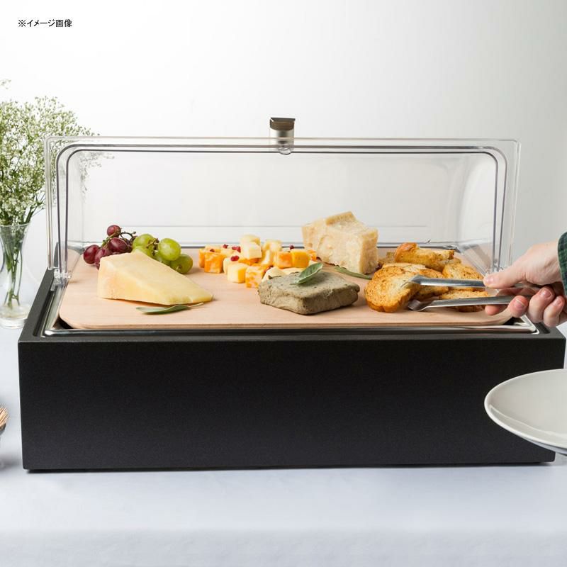 ディスプレイスタンド木製ウッド硬材まな板アクリルフタ付ケースカフェレストランバイキングビュッフェVollrathCubicBlackBreadDisplayTraywithClearLidandHardwoodCuttingBoard922CBSLDCVR