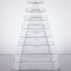 マカロンタワーディスプレイスタンドピラミッド9段プラスチックカフェレストランホテルパーティーMatferBourgeat6815909-TierClearMacaronPyramidDisplayStand980681590