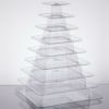 マカロンタワーディスプレイスタンドピラミッド9段プラスチックカフェレストランホテルパーティーMatferBourgeat6815909-TierClearMacaronPyramidDisplayStand980681590