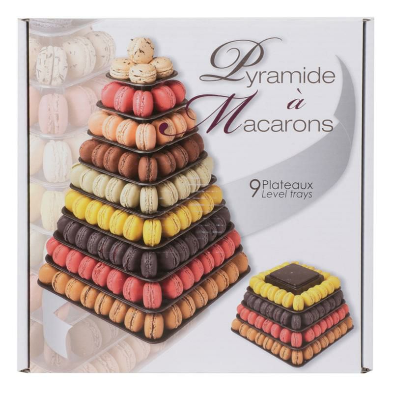 マカロンタワーディスプレイスタンドピラミッド9段プラスチックカフェレストランホテルパーティーMatferBourgeat6815909-TierClearMacaronPyramidDisplayStand980681590