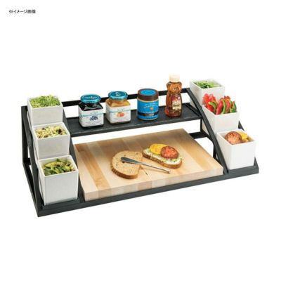 ディスプレイスタンド 角型 トーストバー メラミンジャー メープル まな板付 ライザー カフェ レストラン バイキング ビュッフェ Cal-Mil 3455 Mission Toast Bar 2113455